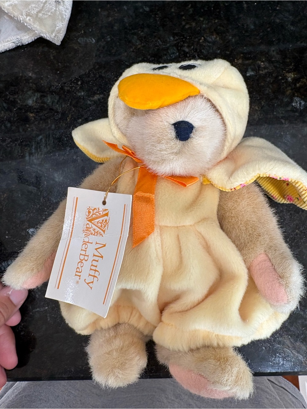 Muffy VanderBear Plush Duck Costume Teddy - Cream and Yellow